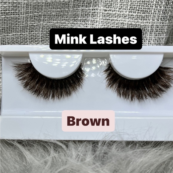 Brown Mink Lashes 16MM 3D Full Volume Medium Eyelashes - Picture 1 of 5